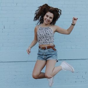 Urban Outfitters Cropped Floral Tank